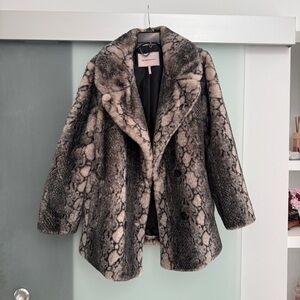 BCBGeneration Snake Design Fur Jacket